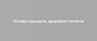 Основы принципа здорового питания