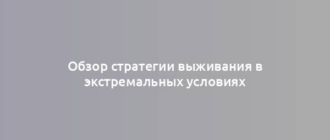 Обзор стратегии выживания в экстремальных условиях