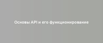 Основы API и его функционирование