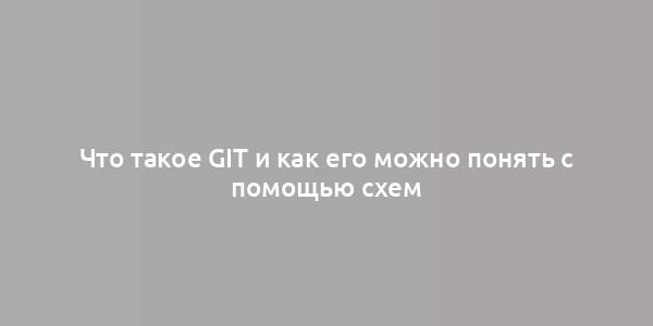 Что такое Git и как его можно понять с помощью схем